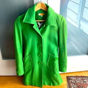 Tulle Vintage Green wool snap down jacket